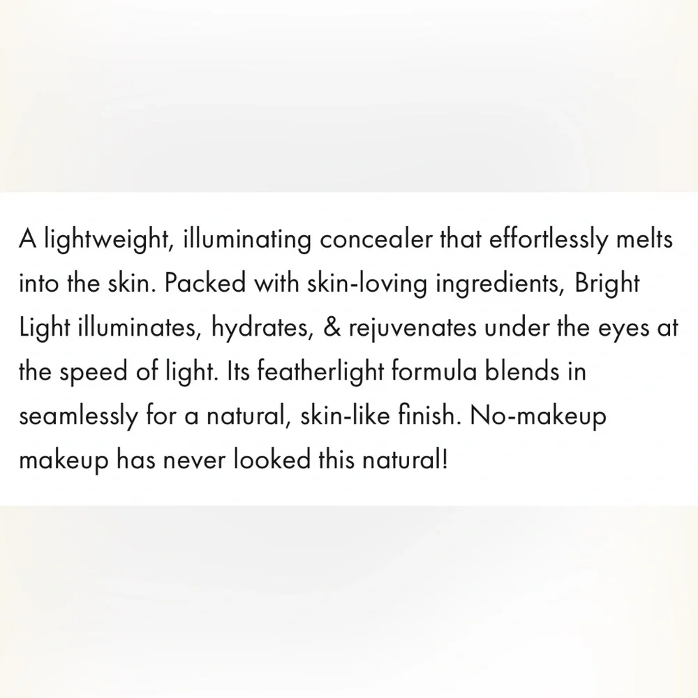 BNIB GLOWISH BY HUDA BEAUTY BRIGHT LIGHT SHEER CONCEALER 1.5 FAIR COOL IN BOX
